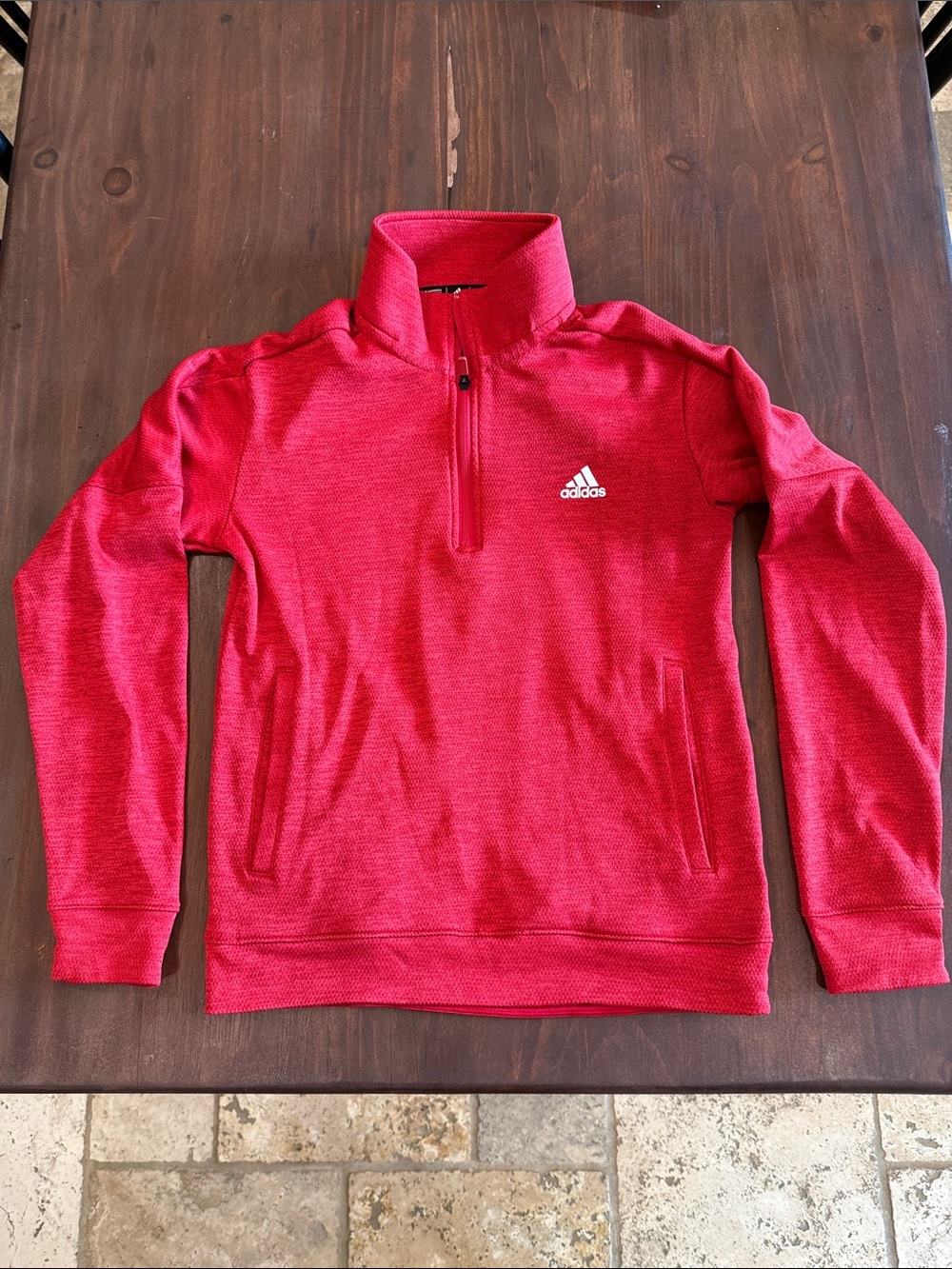 adidas Men's Red Half-Zip Pullover